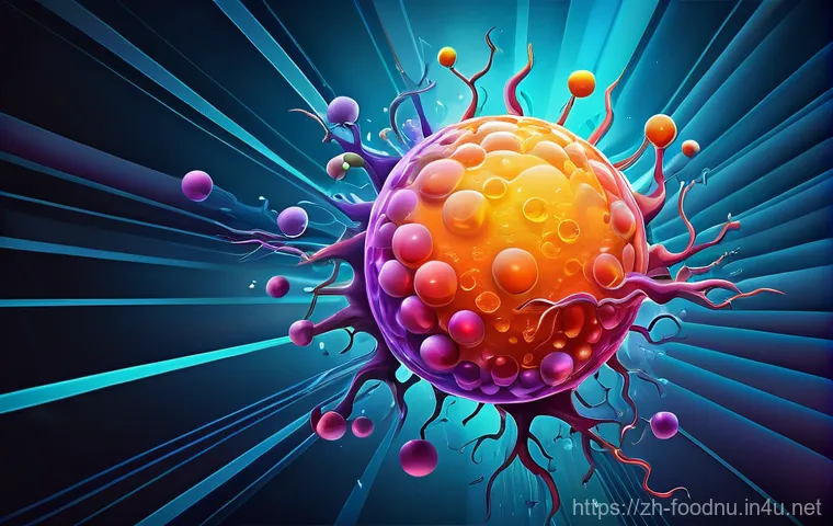 항산화 식품의 역할 - Image Prompt 1: The Antioxidant Battle Within**