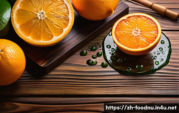 면역 강화 식품 리스트 - A vibrant still life composition featuring a variety of citrus fruits including oranges, lemons, and...